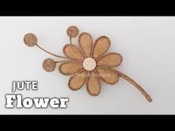 Easy burlap flowers tutorial | Jute craft flower