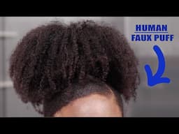 MOST Undetectable DIY 4C HUMAN HAIR DRAWSTRING AFRO Puff!| CHEAP EASY HUMAN HAIR DRAWSTRING PONYTAIL