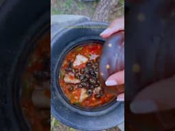 Cooking Smoked Pork with Axone and Snails in the Woods #kabitingchoi #food