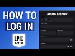 How to Create an Epic Games Account | Epic Games Login Tutorial