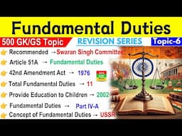 Fundamental Duties | Indian Polity | Fundamental Duties important questions | Polity GK