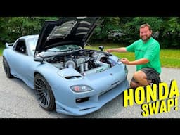 I Built a TURBO Honda K20 Swapped Mazda Rx7