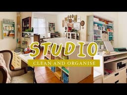 ✿ studio vlog ✿ deep clean and organise my craft room