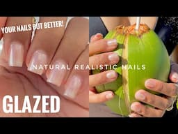 NATURAL REALISTIC NAIL TUTORIAL | YOUR NAILS BUT BETTER | GLAZED ‘DONUT’ NAILS | BEGINNER FRIENDLY!