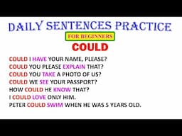 COULD | Daily Sentences Practice