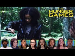 Reactors Reactions to KATNISS FREES RUE FROM TRAP | The Hunger Games (2012)