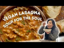 Vegan Lasagna Soup for Winter | Budget Friendly Recipe