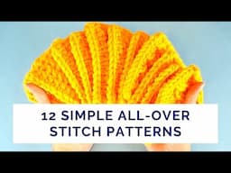 Free E-Book with 12 Stitch patterns for Blankets, Scarves and Other Project's