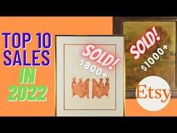 Thrifting Profits from Reselling: My Top 10 Sales on Etsy in 2022!