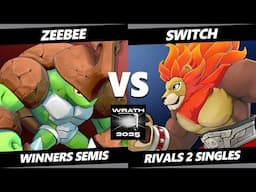 Wrath 2025 TOP 8 - ZeeBee (Kragg) Vs. Switch (Zetterburn) Rivals of Aether II - RoA2