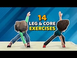 14 LEG & CORE EXERCISES FOR KIDS - ON THE FLOOR, NO JUMPING