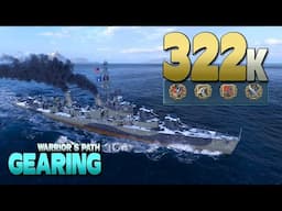 Destroyer Gearing on map "Warriors Path" - World of Warships