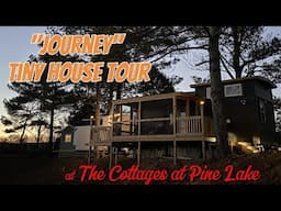 Tiny House Tour of "Journey" at The Cottages at Pine Lake Tiny Home Community, with Christmas decor!