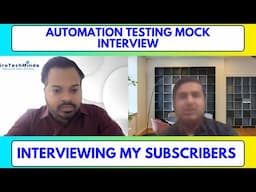 Mock Interview for Automation Tester: Real Questions, Real Insights | Interview Secrets EXPOSED!