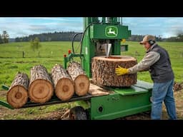 Dangerous Homemade Firewood Processing Machines in Action, Fastest Wood Splitter Machines Working