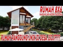 Desain rumah panggung unik di desa 150jtan???