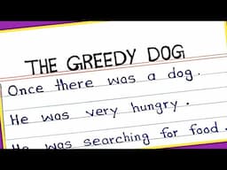 The greedy dog 10 lines story || Story on the greedy dog in English || Moral story