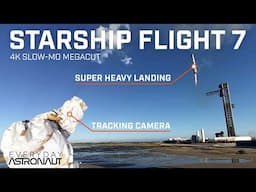 [4K Slow-Mo] Starship Flight 7 Launch & Catch // Clean Audio SUPER CUT!