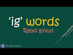 Read Aloud | CVC 'ig' words Reading Test | Leve1 | CVC Quiz time | The Infinite Academy