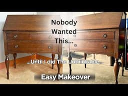 Extreme Furniture Makeover with Paint and Glaze