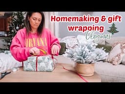 DAY IN MY LIFE| Homemaking| Gift Wrapping| Vlogmas 8 2024| Tres Chic Mama