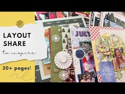 Scrapbook Layout Share | 20+ Ideas to Inspire | Scrapbook Page Walk Through