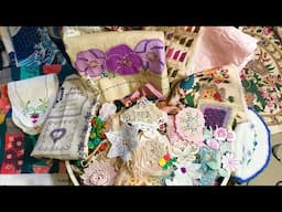 Slow stitching Treasure Trove from Ngaire | vintage haul #slowstitch #opshopcrafter #thriftythursday