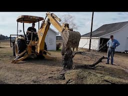 John Deere 110 Backhoe TAKES DOWN Trees with EASE, Christy's Dad Joins Project