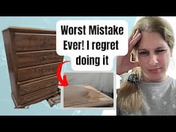 Epic Dresser Make Over | Mistakes Made With Veneer | New Wood Base