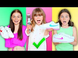 Painting our CUSTOM NIKES challenge! | Fizz Sisters