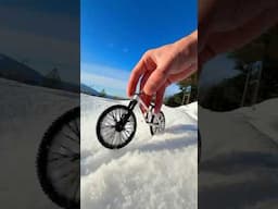 Tiny Mountain Bike In The SNOW