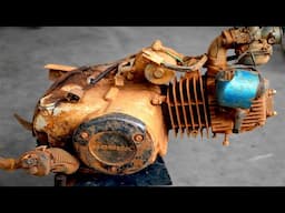 Full Restoration Engine  Honda Wave Alpha | Restoration Old Abadoned Motorcycle Honda 100cc Ep.1