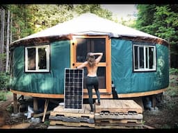 Off Grid Solar Panels and Batteries for My Secret Yurt in the Forest | Showering Off Grid