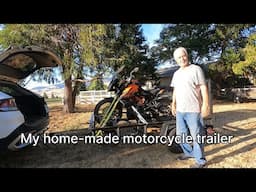 My home-made motorcycle trailer.