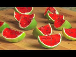 Watermelon jelly shots