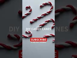 diy candy canes air dry clay #christmasornaments