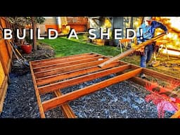 Building a Backyard Shed Studio: Foundation to Floor Joists. Episode 1