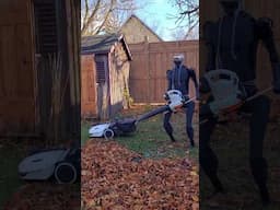 Robotic Fall Yard Work #shorts