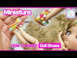 How to make Miniature Doll Shoes Polymer clay Tutorial : Barbie Blythe 미니어쳐 관절 인형 신발 폴리머클레이 Subtitle