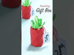 🍓 How to Make a Cute Strawberry Gift Box | DIY Tutorial #diy #papercrafts #giftideas