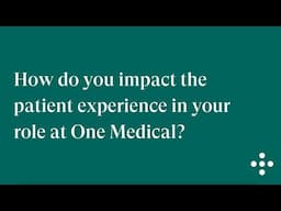 Patient Experience: We All Make A Difference