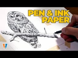 Pen and Ink Paper - Owl Drawing