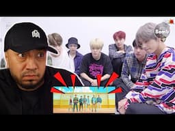 Dad reacts to BTS reacting to themselves 'DNA' MV REAL reaction (First Time REACTION)