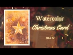 Watercolor Christmas Card - Day 5