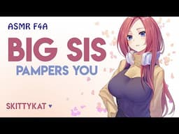 Big Sis ASMR || Pampering a Troublemaker who WONT sleep 💢 soft pats, hair brushing, breathing, safe