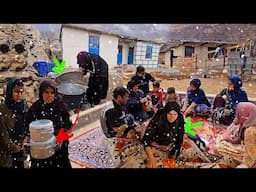 Fariba's Kindness on a Snowy Day: A Warm Meal for Mahbubeh and Granda's Family