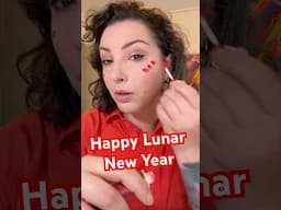 Red makeup for Lunar New Year! #yearofthesnake