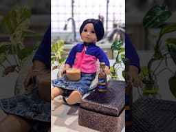 Coffee and Pancakes for Miriam the American Girl Doll #americangirldoll #breakfast #miniature