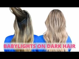 Blonde Highlights on Dark Hair: Platinum Card Babylight Transformation #blondehighlights