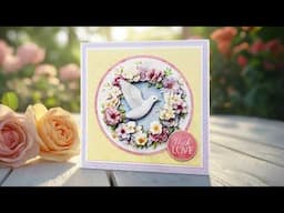 Dove With Flowers Decoupage